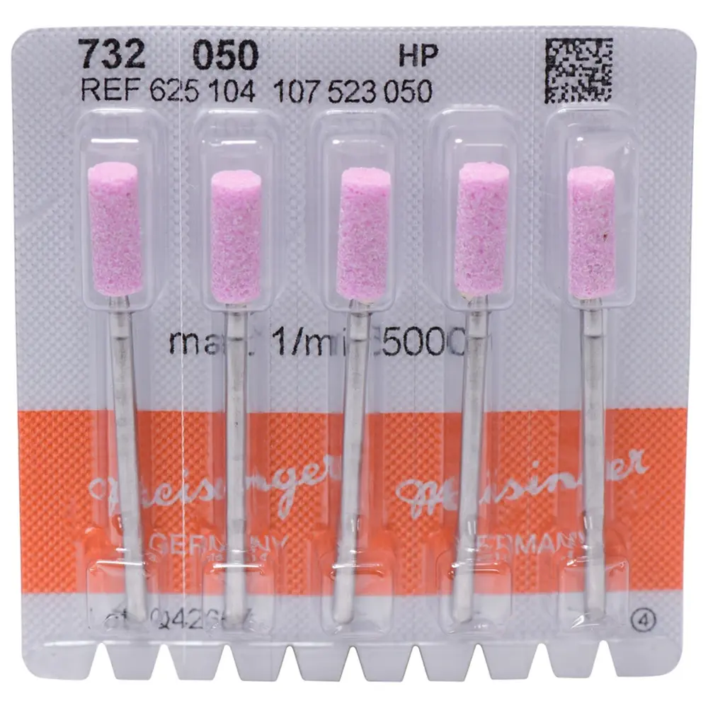 Hager & Meisinger Keramische Schleifer 732 - Packung 5 Stück rosa grob, HP, Figur 107, 12,5 mm, ISO 050