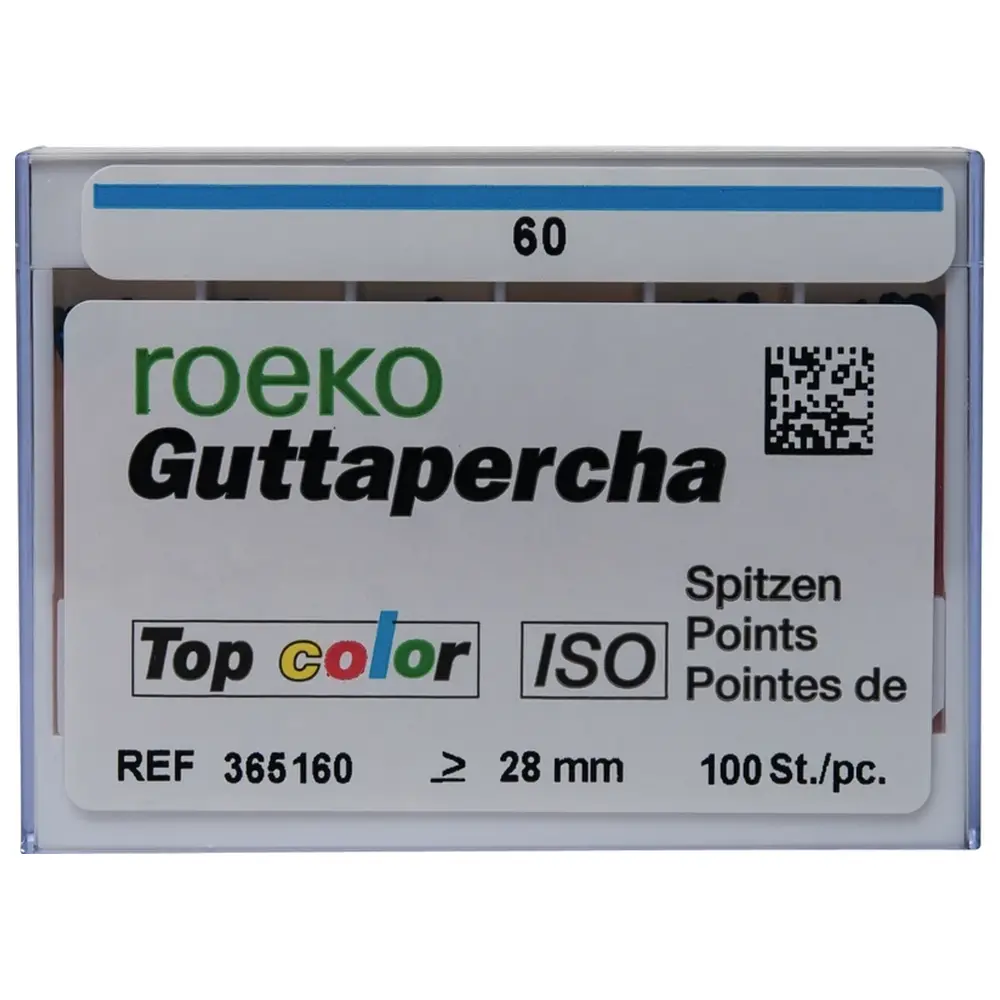 COLTENE roeko Guttapercha Spitzen Top color - Packung 100 Stück ISO 060