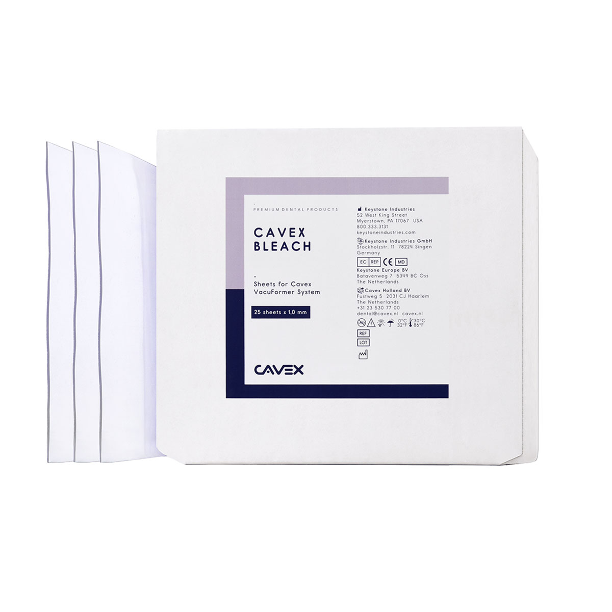 Cavex VF bleach 1,0x125x125mm 25St