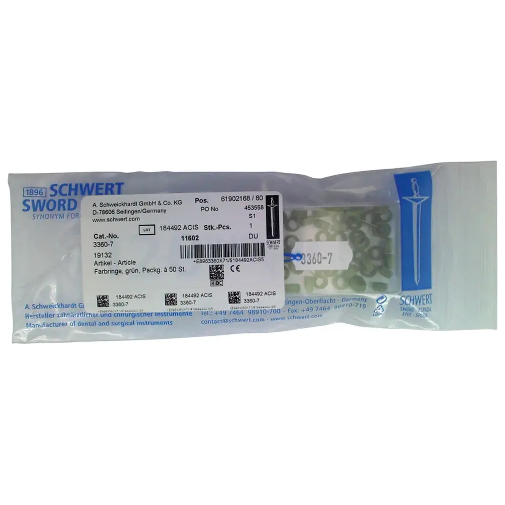 19132_Farbringe__Packung_50_Stueck_gruen A. Schweickhardt Farbringe - Packung 50 Stück grün