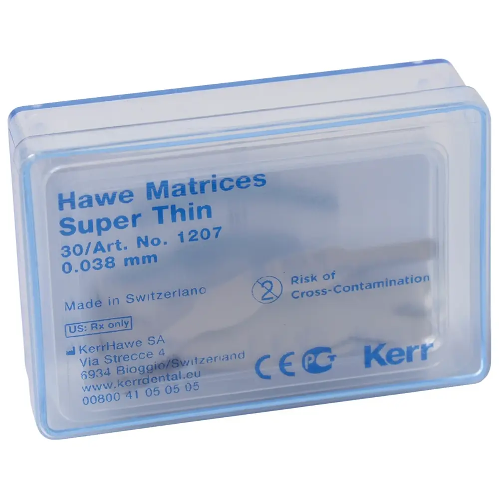 Kerr Matrizen Super-Dünn - Packung 30 Stück Stärke 0,038 mm, Nr. 1207