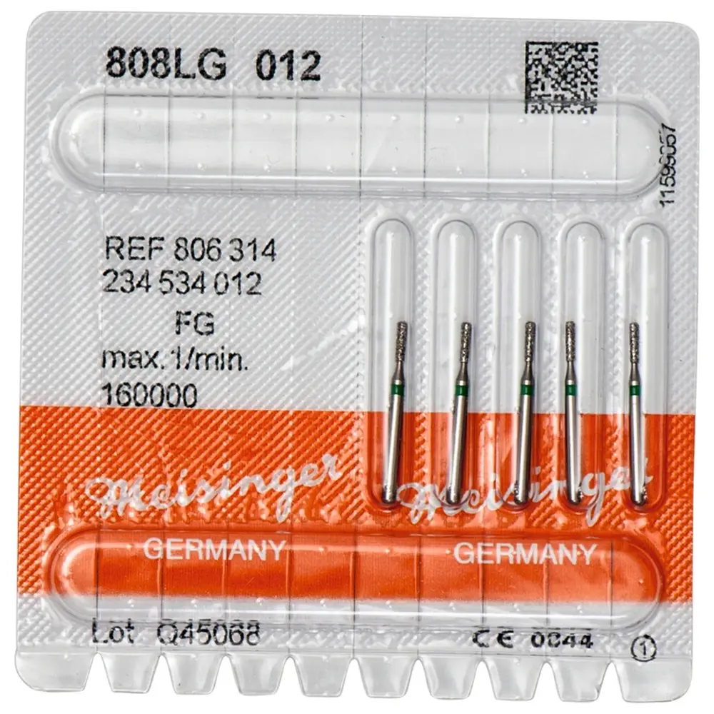 Hager & Meisinger Diamanten 808 - Packung 5 Stück grün grob, FG, Figur 234 Birne lang, 4 mm, ISO 012