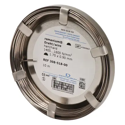 Dentaurum GmbH & Co. KG remanium Draht halbrund hart D1,75x0,90mm Rolle