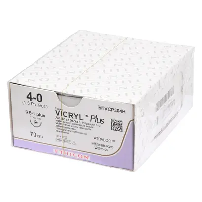 Ethicon Inc. VICRYL plus viol.70cm 4-0 RB1 PLUS gefl.Stärke 1,5 Pa 36 Ethicon Inc. VICRYL plus viol.70cm 4-0 RB1 PLUS gefl.Stärke 1,5 Pa 36