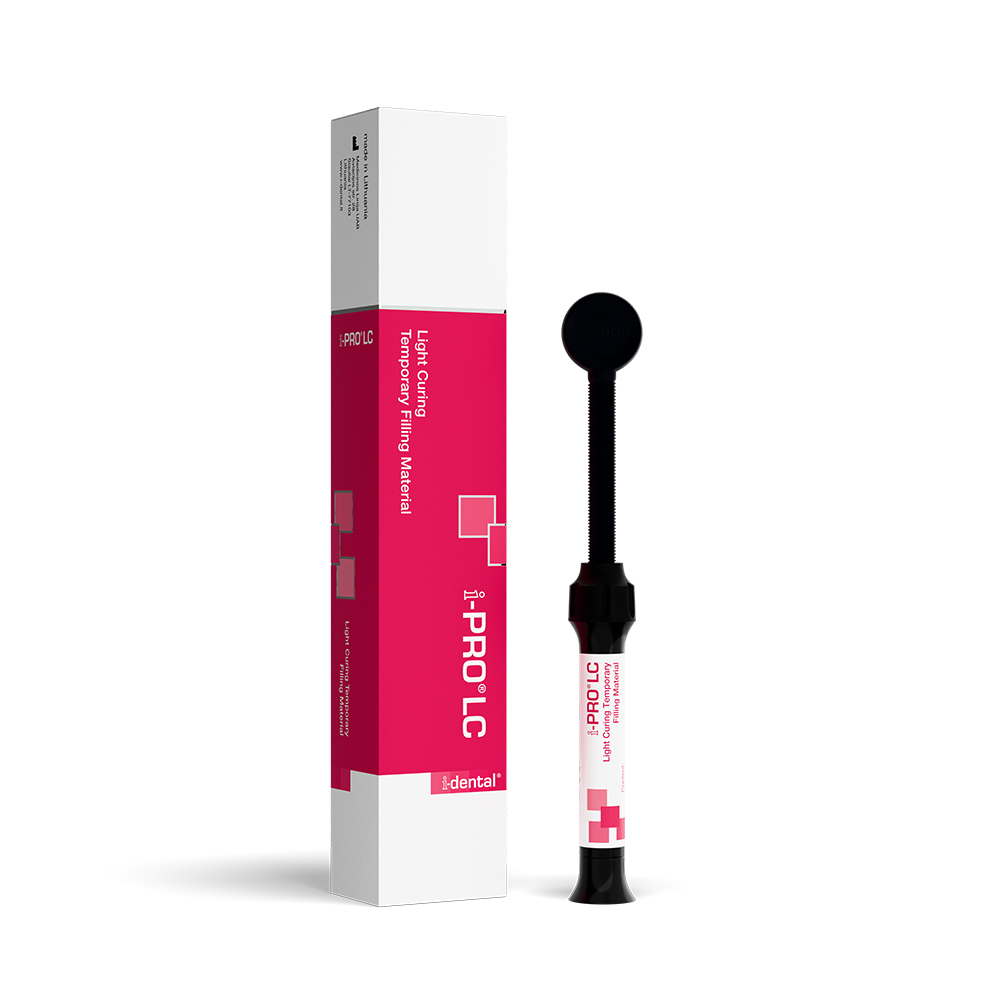 i-PRO LC i-dental Light Temporäre Füllmaterial – Lichtgehärtet, rot, 2x4g Spritzen, Zahnarztbedarf, Dentalmaterialien