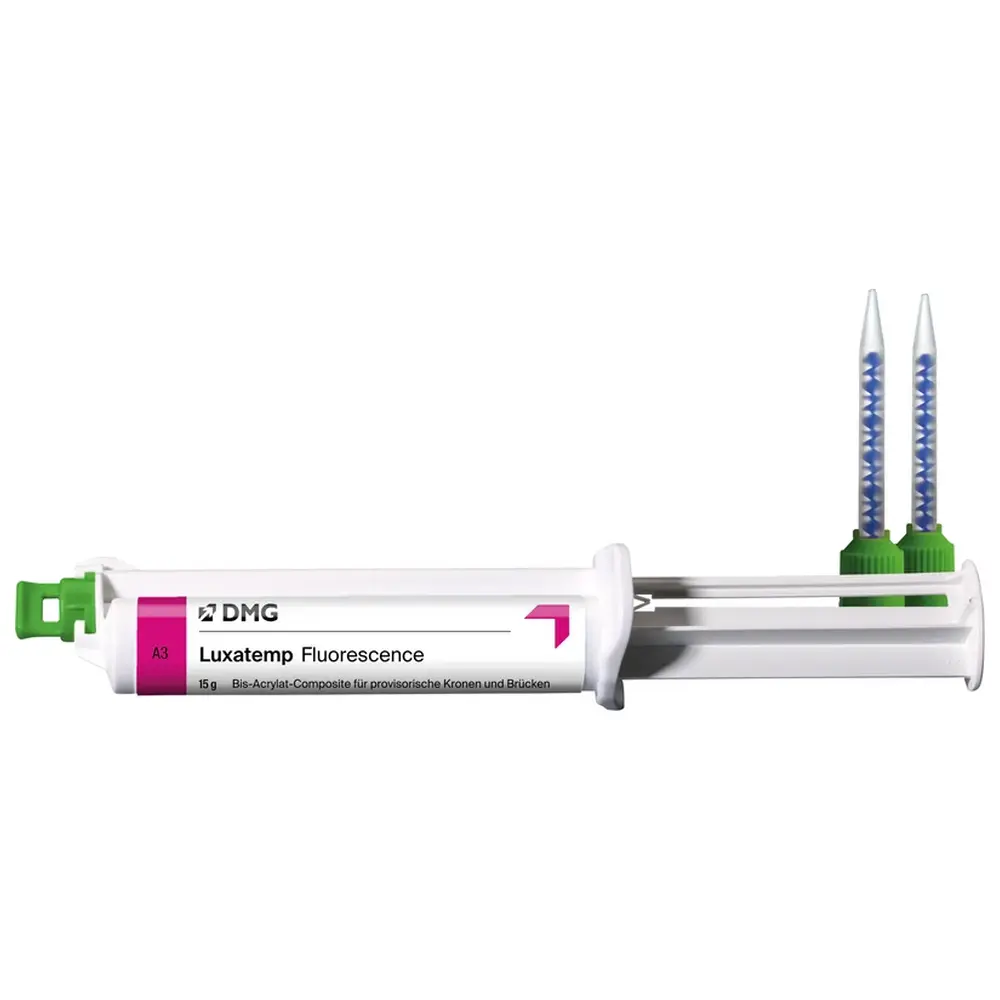 DMG Luxatemp® Fluorescence - Packung 15 g Spritze A3, 10 Smartmix Tips