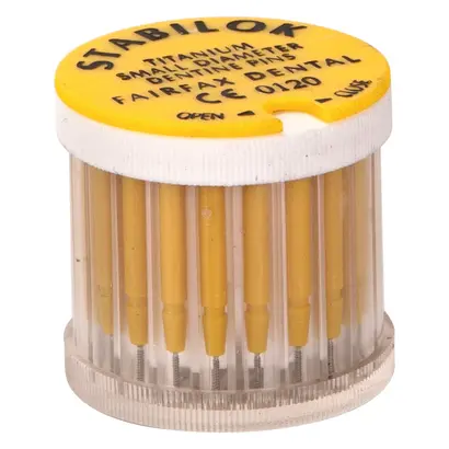 Fairfax Medical Products Ltd. STABILOK Titan 20 pins+1 drill small yellow Standardpa Fairfax Medical Products Ltd. STABILOK Titan 20 pins+1 drill small yellow Standardpa