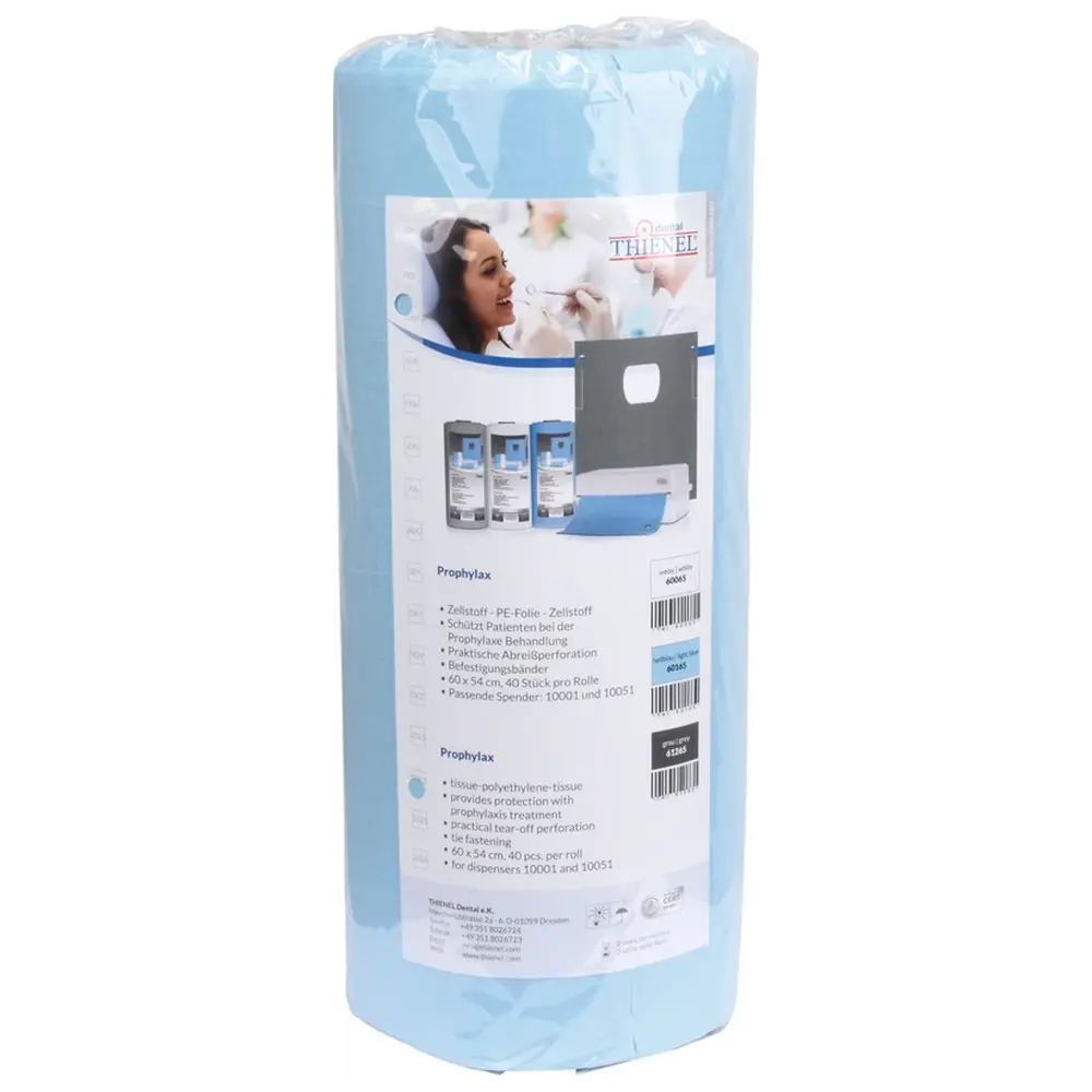 THIENEL Dental PROPHYLAX - Rolle 40 Stück hellblau, 60 x 54 cm