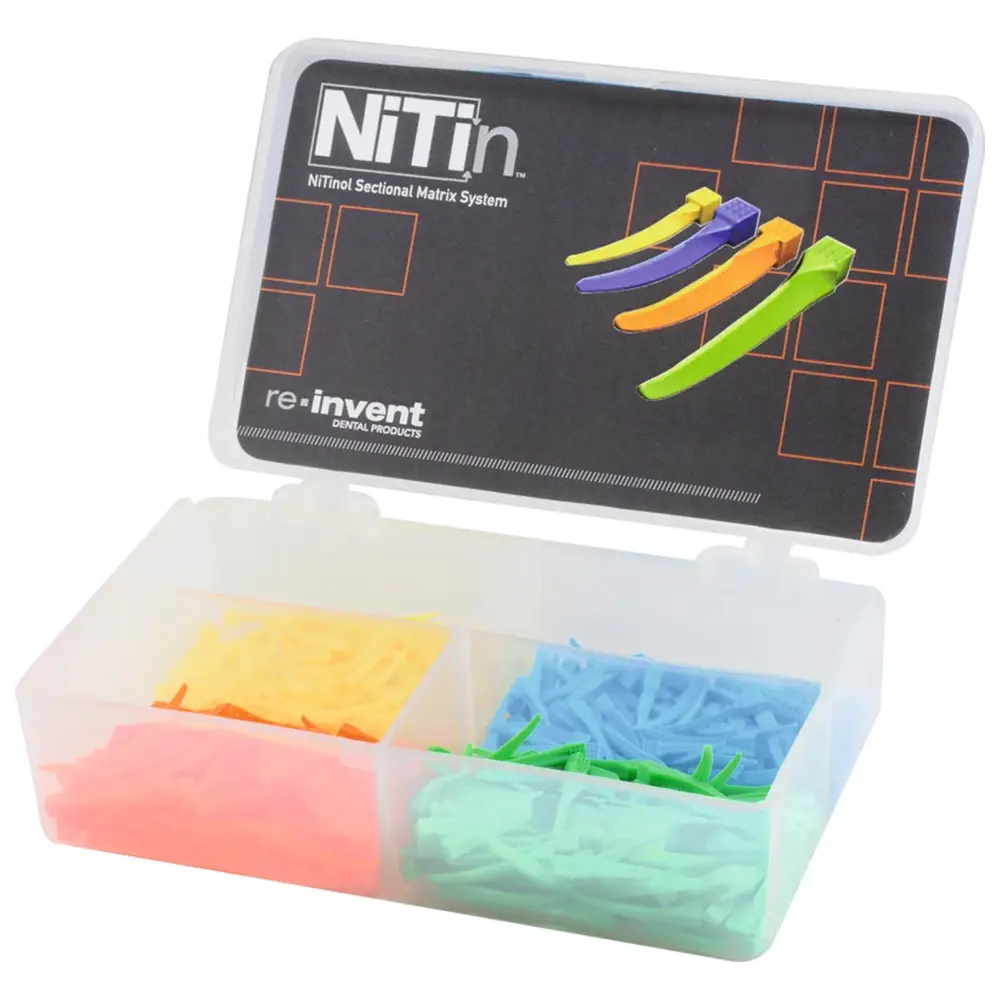Garrison Dental Solutions NiTin Keile - Kit 400 Stück (blau, grün, orange, gelb)