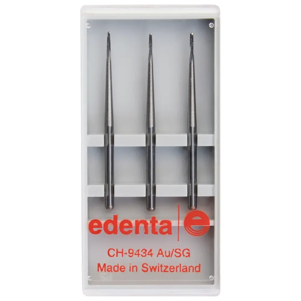 Edenta Endobohrer C560 - Packung 3 Stück FG XXL, Figur 196, 4 mm, ISO 008