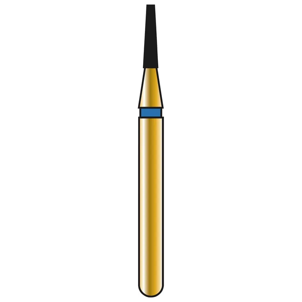 COLTENE DIATECH Diamanten G845 - Packung 5 Stück blau mittel (M), FG, Figur 170 Konus flaches Ende, 4 mm, ISO 010