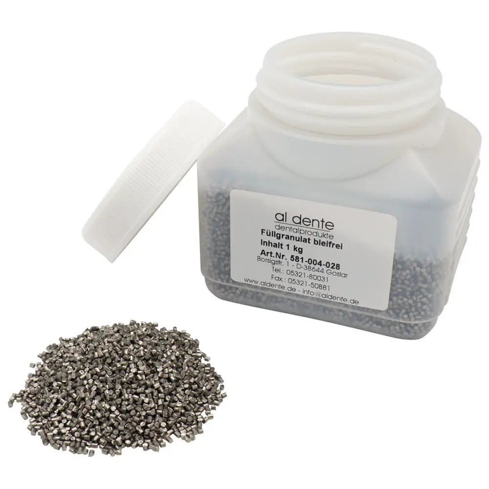 al dente Dentalprodukte Füllgranulat V2A-Edelstahl - Dose 1 kg Granulat