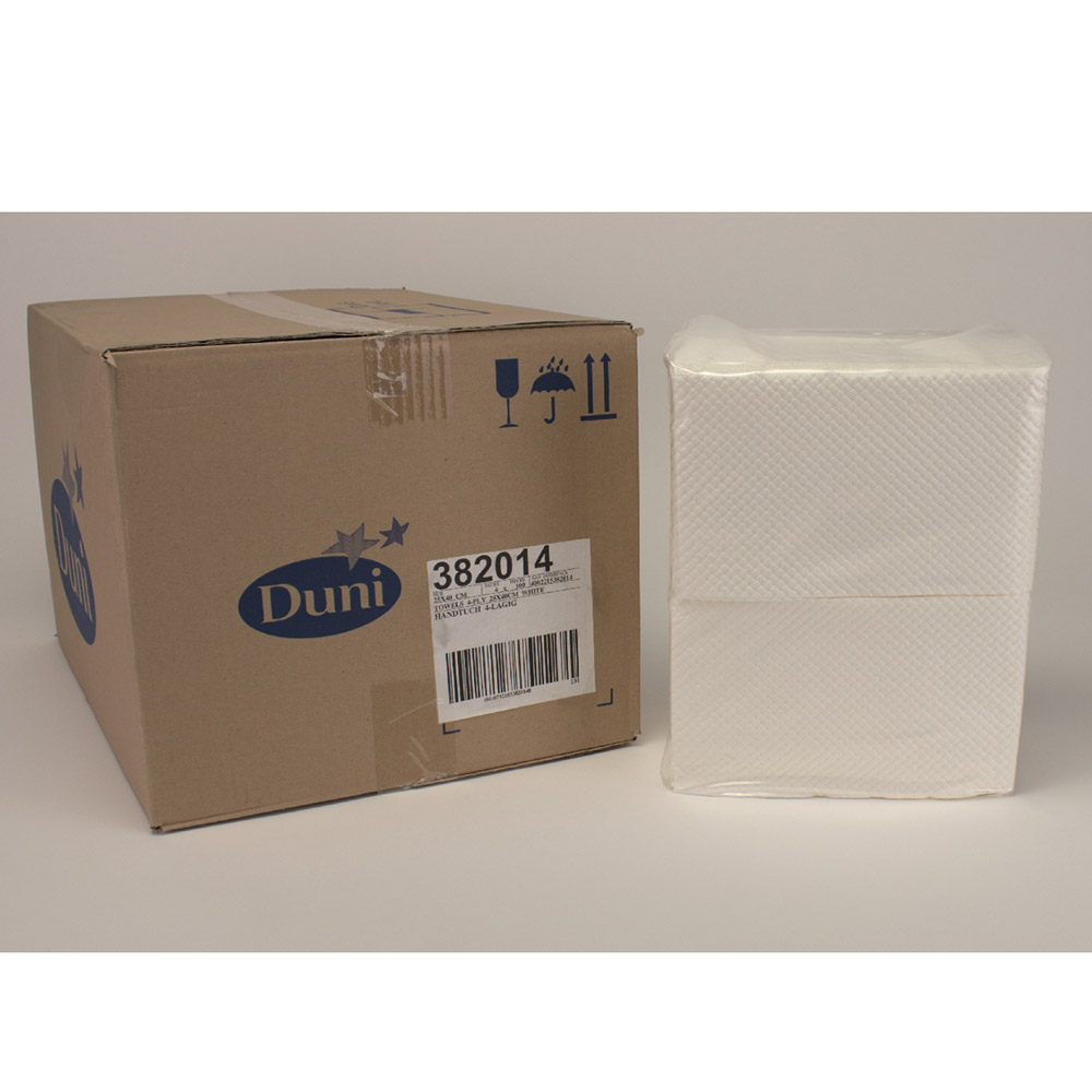 GX98544_Duni_Handtuch_weiss_25x40_4lg_4x100St Duni Handtuch weiß 25x40 4lg 4x100St
