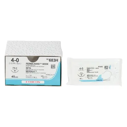 Johnson & Johnson International PH-Seide schwarz 45cm 4-0 FS2 schlank,gefl.Stärke 1,5 Pa 36