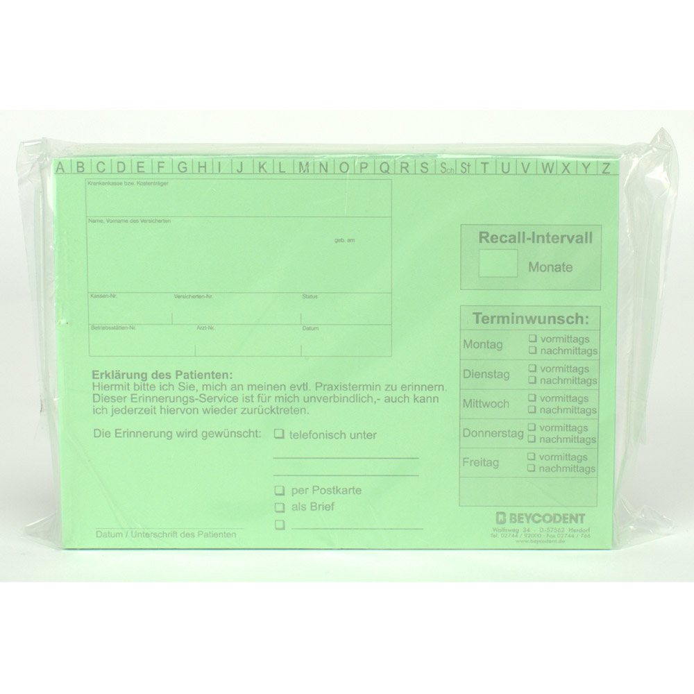 GX99807_Recall_Karten_DIN_A6_gruen_100St