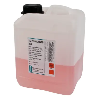 SCHULER-DENTAL S-U-VERGOLDUNGSBAD - Flasche 1,25 Liter