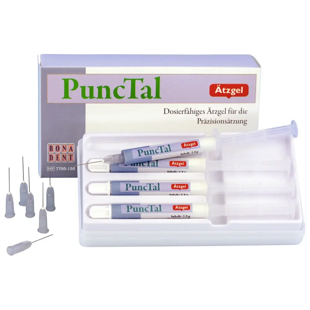 BonaDent PuncTal® Ätzgel - Packung 4 x 2,5 g Spritzen