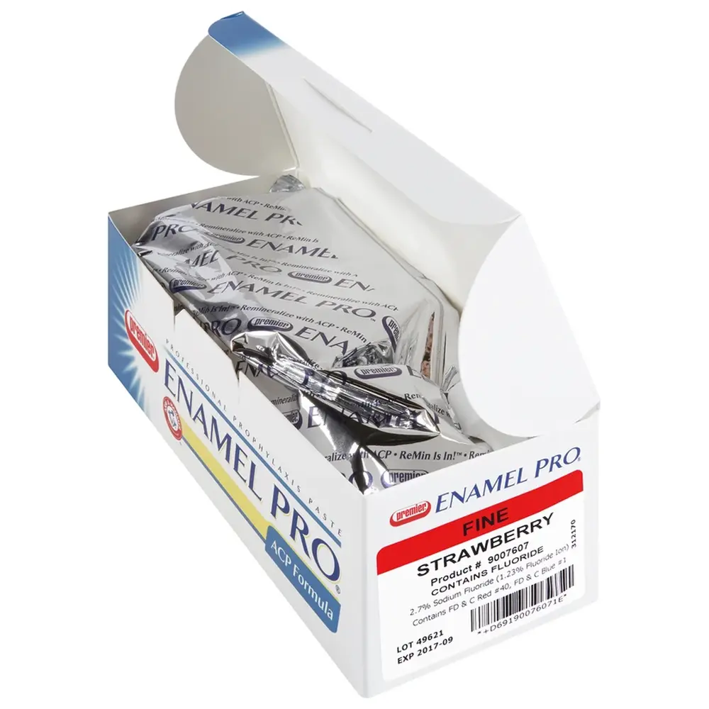 American Dental Enamel Pro® - Packung 200 x 2 g mit Fluor Erdbeere, fein