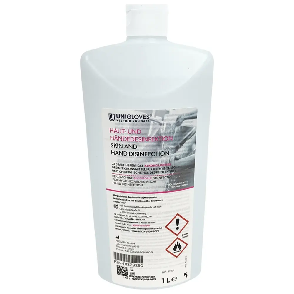 Unigloves Händedesinfektion - Flasche 1 Liter