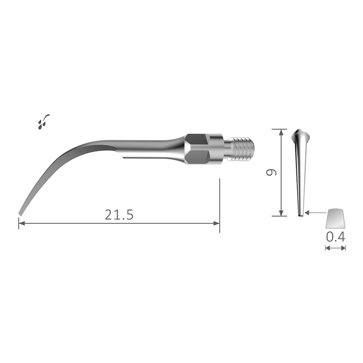 Xpedent Ultraschallspitze PS1 Perio (passend für den Einsatz mit Sirona® Geräten)