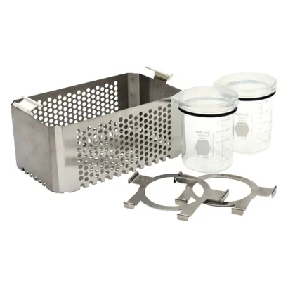 COLTENE BioSonic® UC150 Kit - Packung Korb, 2 Bechergläser, 2 Deckel, 2 Positionsringe, 2 Positionsrahmen