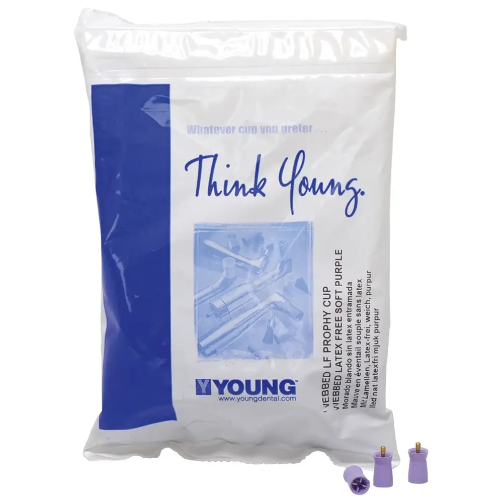 Young Dental Young™ Prophylaxekelch Traditional Web Screw-Type - Packung 144 Stück lila, lang, weich