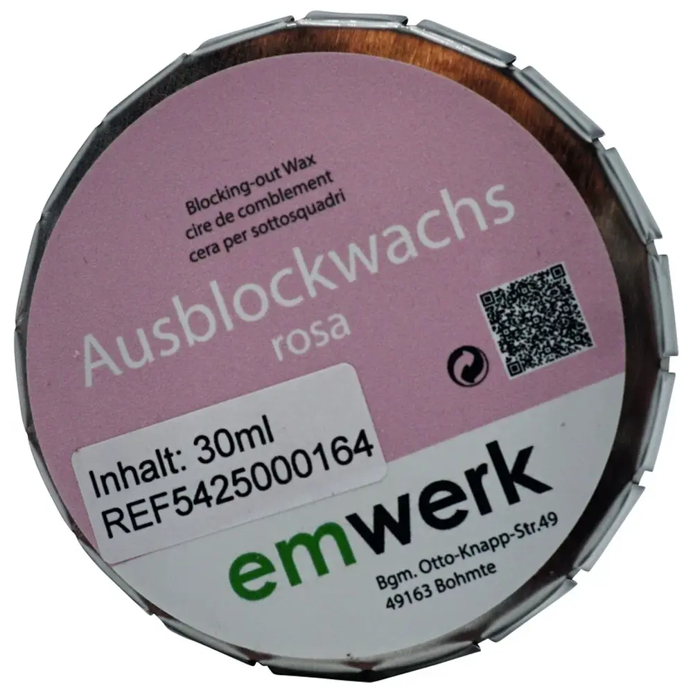 emwerk Ausblockwachs - Dose 30 ml rosa