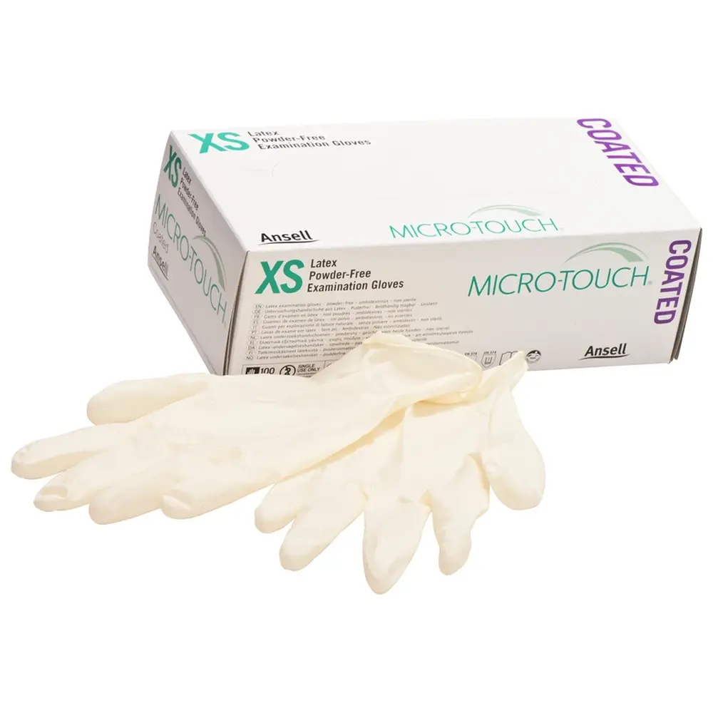 Ansell MICRO-TOUCH® Coated - Packung 100 Stück puderfrei, weiß, XS