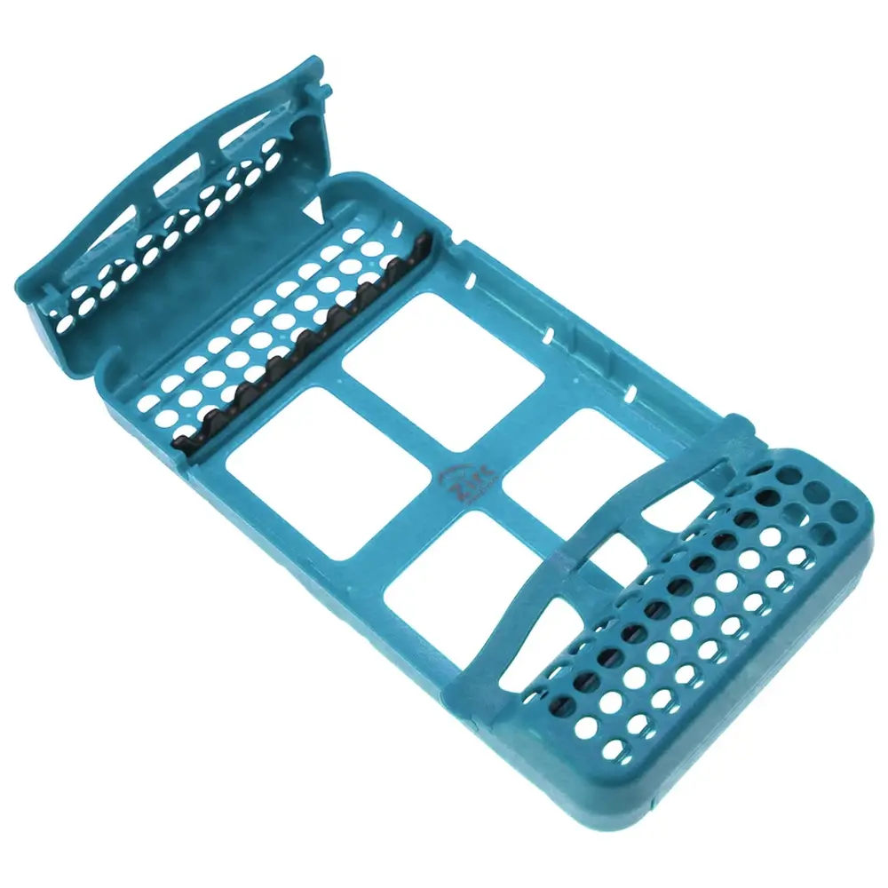 Medicom E-Z Jett Kassetten - Stück 17,9 x 9,8 x 3 cm, für 8 Instrumente neonblau