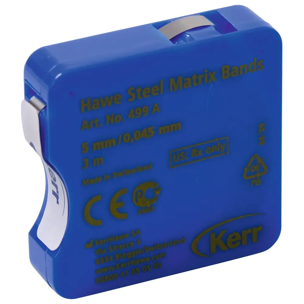 Kerr Stahl Matrizenbänder - Rolle 3 m Band Breite 5 mm, Stärke 0,045 mm