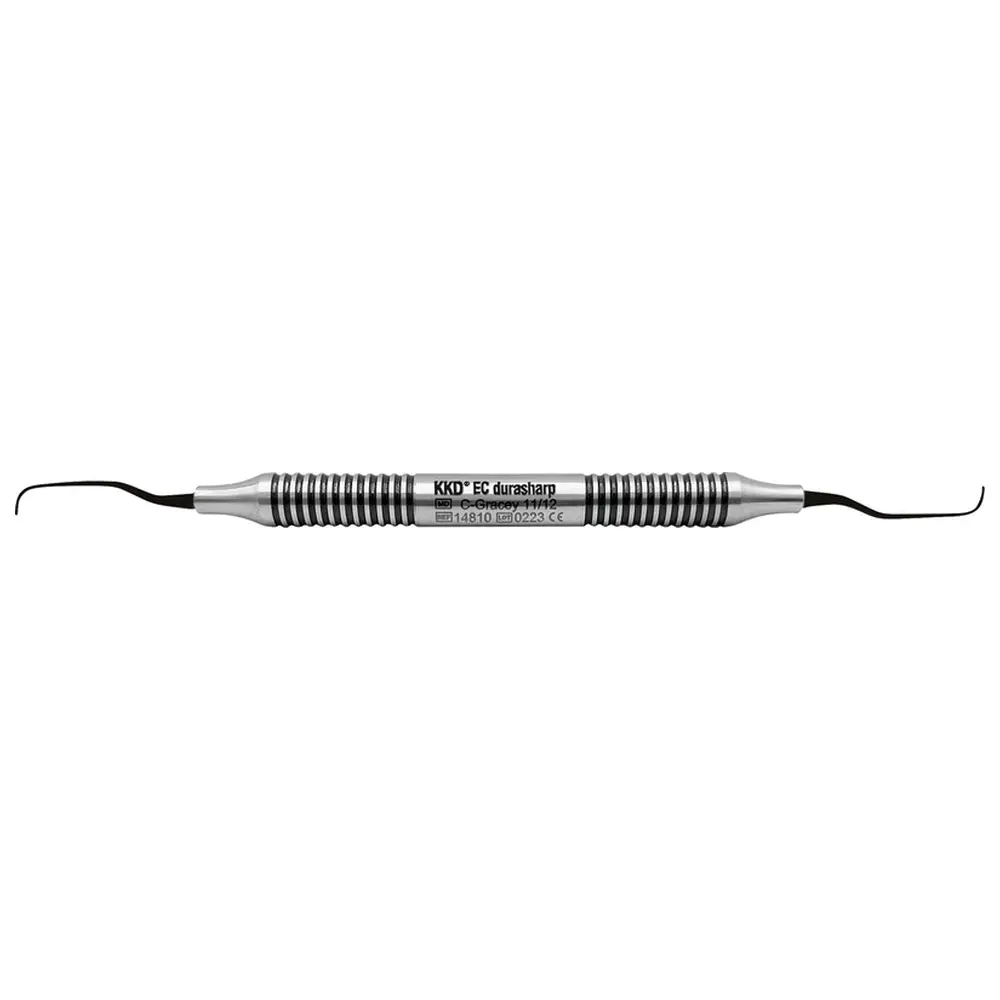 Kentzler-Kaschner KKD® Easy Clean durasharp Gracey Kürette - Stück Figur 11/12, für Prämolaren/Molaren, mit Metallgriff