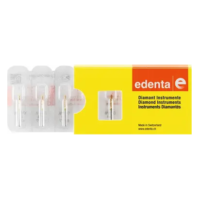 Edenta DIACUT V878 - Packung 5 Stück grün grob, FG, Figur 289 Torpedo zylindrisch, 8 mm, ISO 014
