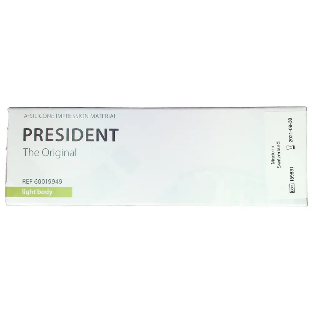 COLTENE PRESIDENT The Original Tuben - Packung 53 ml Base, 53 ml Katalysator, light body COLTENE PRESIDENT The Original Tuben - Packung 53 ml Base, 53 ml Katalysator, light body