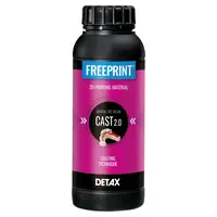 DETAX FREEPRINT® cast 2.0 - Flasche 1 kg Kunststoff 385 nm, rot-transparent