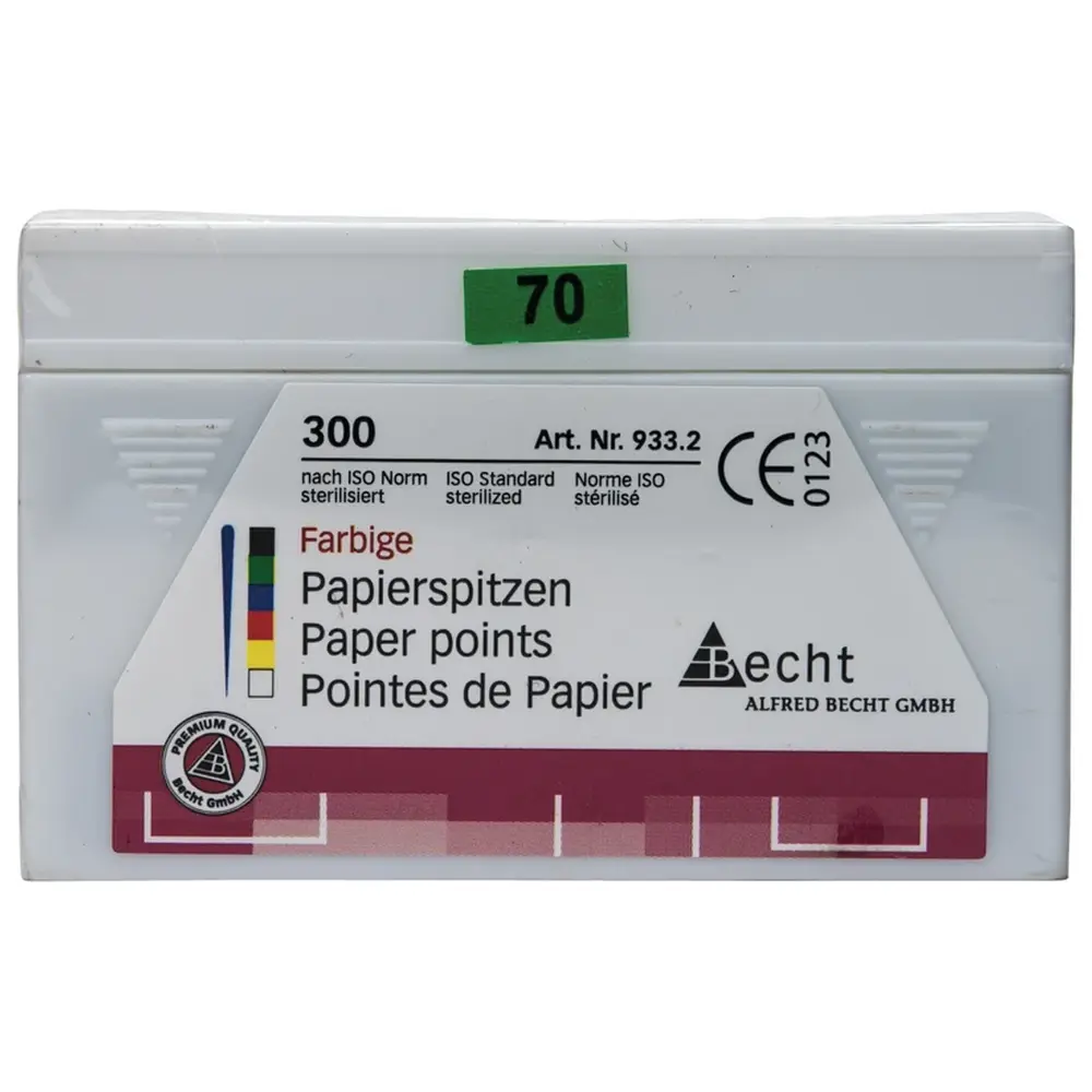 Becht Papierspitzen farbig - Packung 300 Stück ISO 070