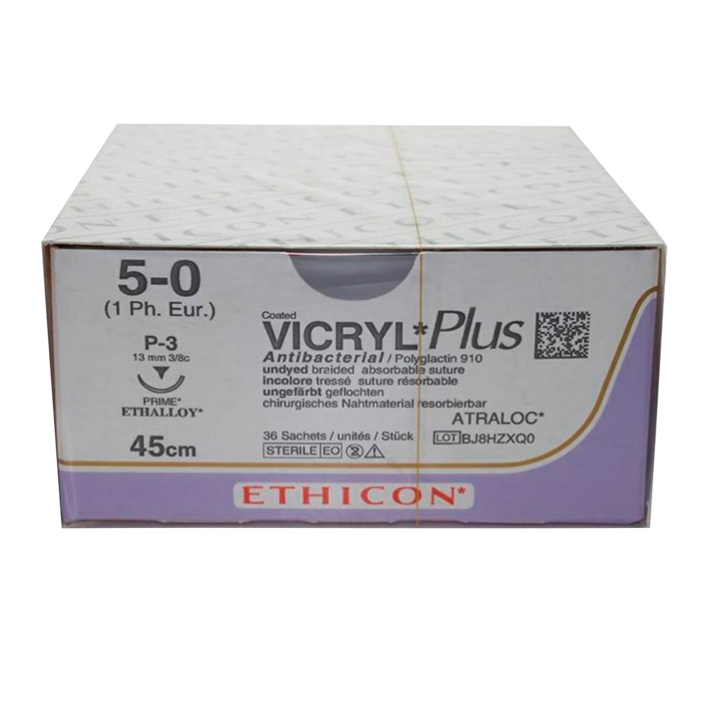 Vicryl Plus ungefä. 5-0/1 FS2 3Dtz