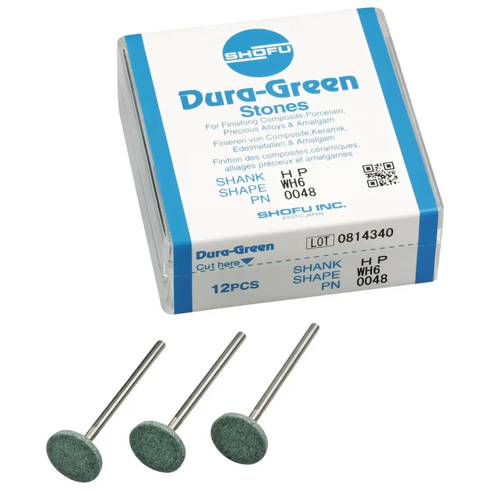 SHOFU Dura-Green-Steine - Packung 12 Stück WH6, HP, ISO 130