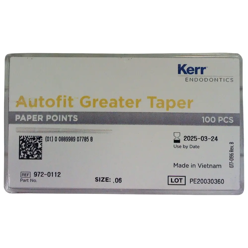 Kerr Autofit Papierspitzen - Packung 100 Stück Taper.06