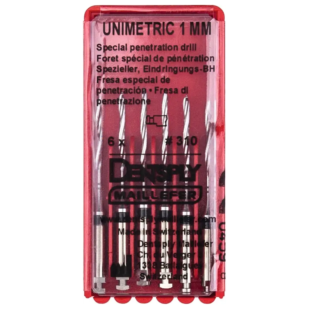 Dentsply Sirona UNIMETRIC Eindringungsbohrer - Packung 6 Stück, schwarz, Gr. 310