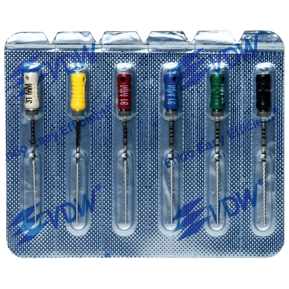 VDW STERILE Hedstroem Feilen - Sortiment 6 Stück 31 mm ISO 045-080
