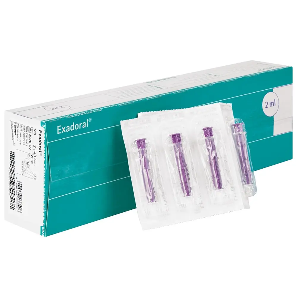 B. Braun Exadoral® - Packung 100 Stück 2 ml, lila