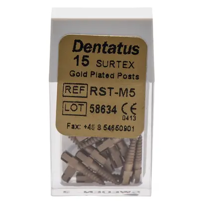 Dentatus AB DEN Surtex Wurzelstift vergoldet M5 Pa 15