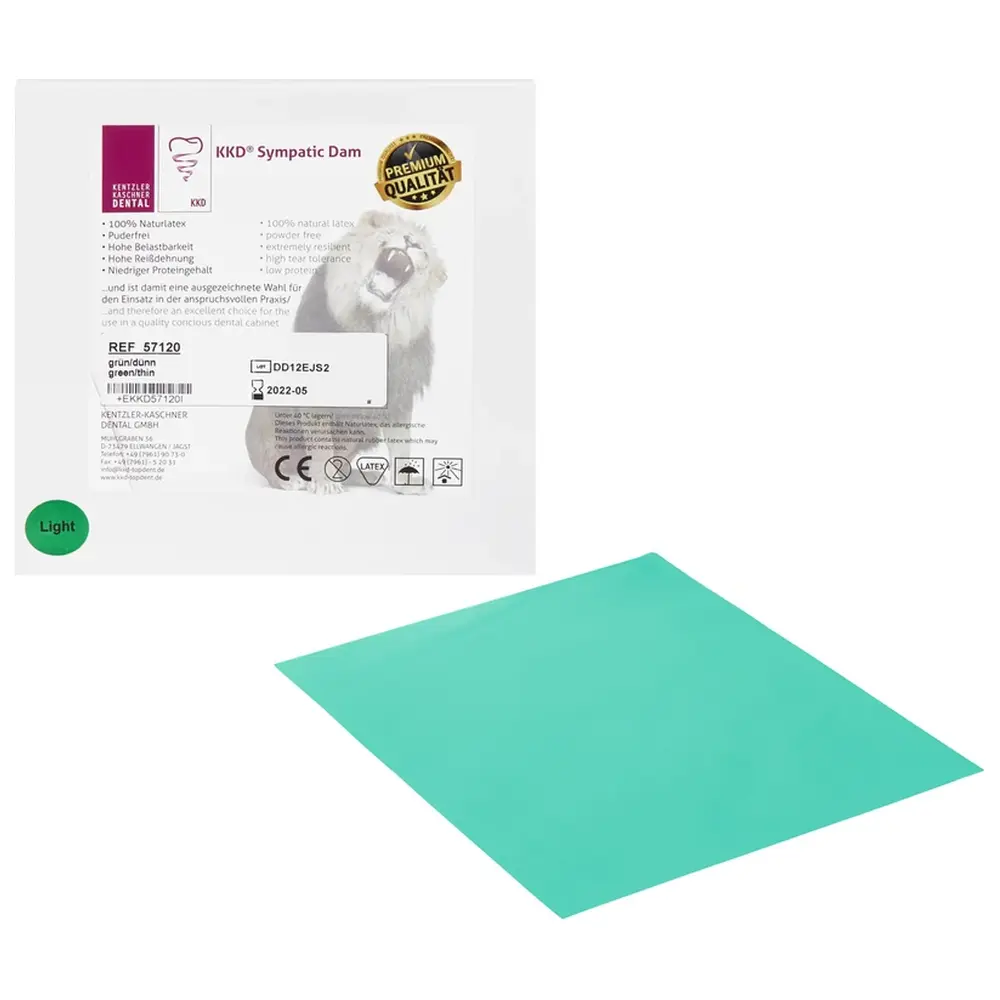 Kentzler-Kaschner KKD® SympaticDam Premium - Packung 36 Stück grün, 15 x 15 cm, dünn