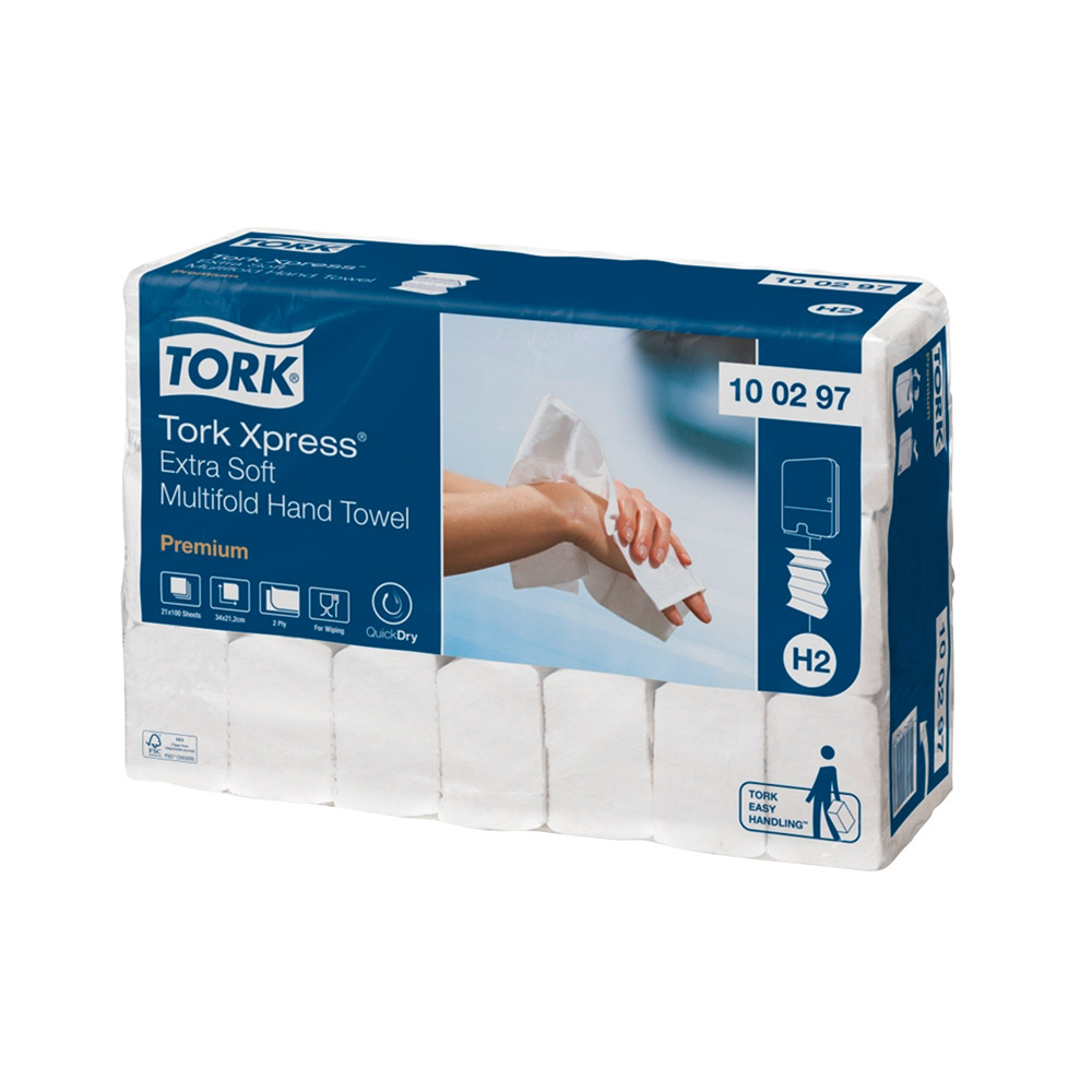 GX26408_Tork_Xpress_H2_xsoft_weiss_2lg_MF__2100St Tork Xpress H2 xsoft weiß 2lg MF 2100St