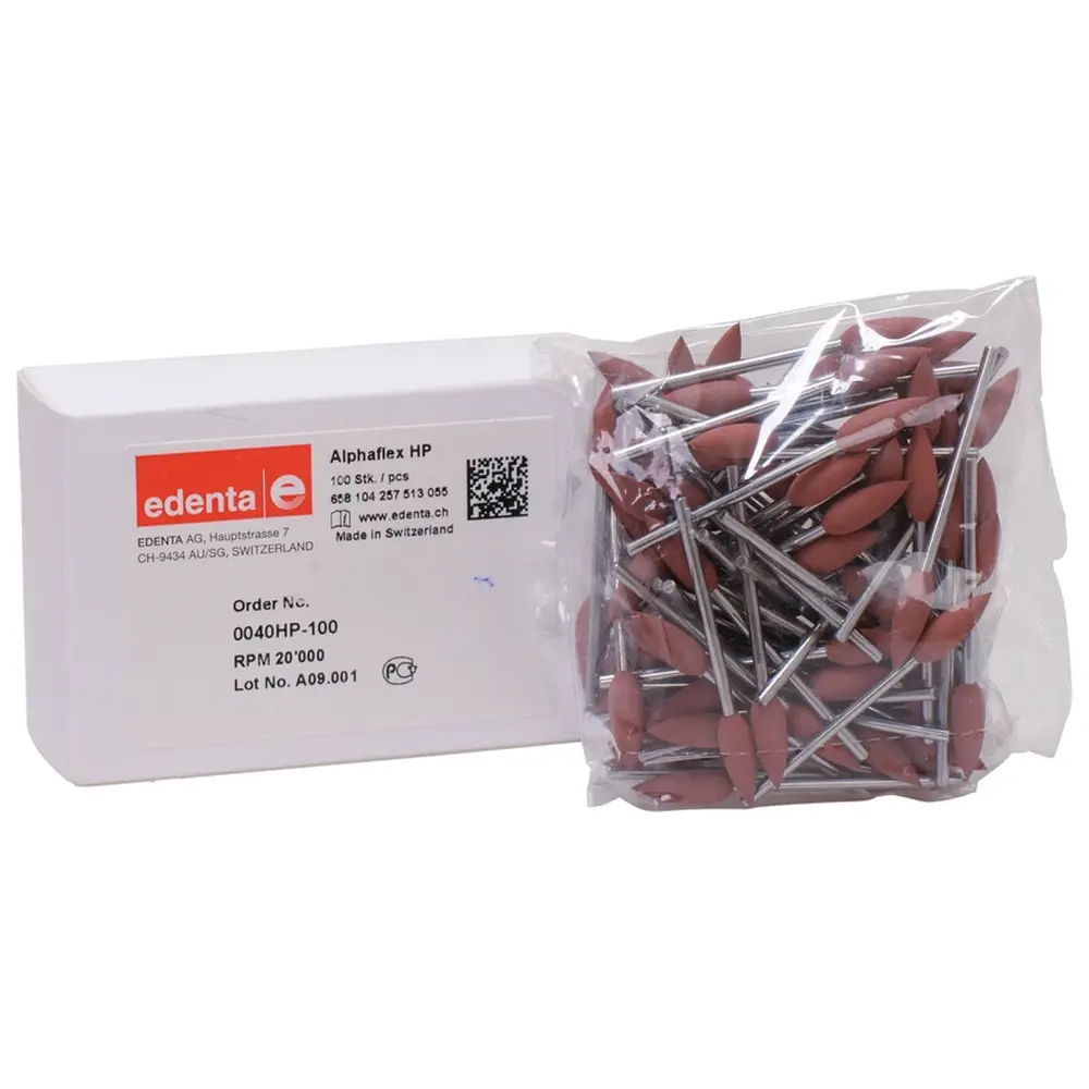 Edenta Alphaflex - Packung 100 Stück braun, HP, Figur 257, 16,3 mm, ISO 055