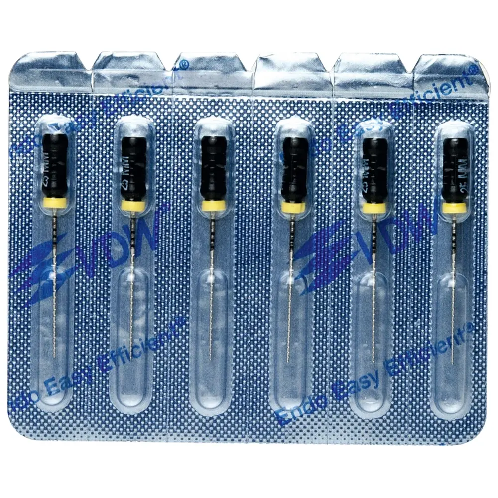 VDW STERILE Hedstroem Feilen - Blisterpackung 6 Stück 25 mm ISO 040