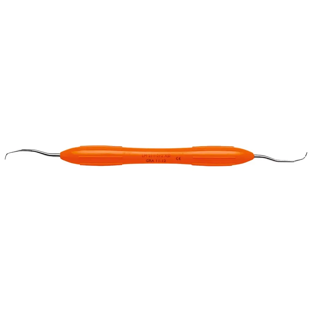 Medicom LM DuraGradeMAX™ Gracey - Stück Figur 11/12, mesial, Prämolaren/Molaren, orange, LM-ErgoMax™ Griff
