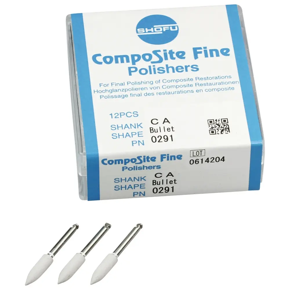 SHOFU CompoSite - Packung 12 Stück weiß fein, RA, Figur Walze ISO 040