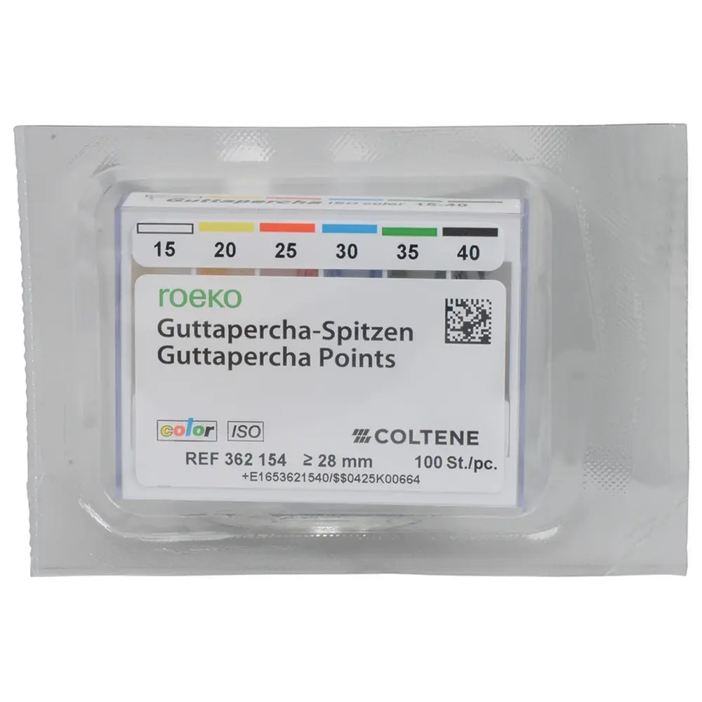 COLTENE Guttapercha ISO color - Sortiment 100 Stück ISO 015-040