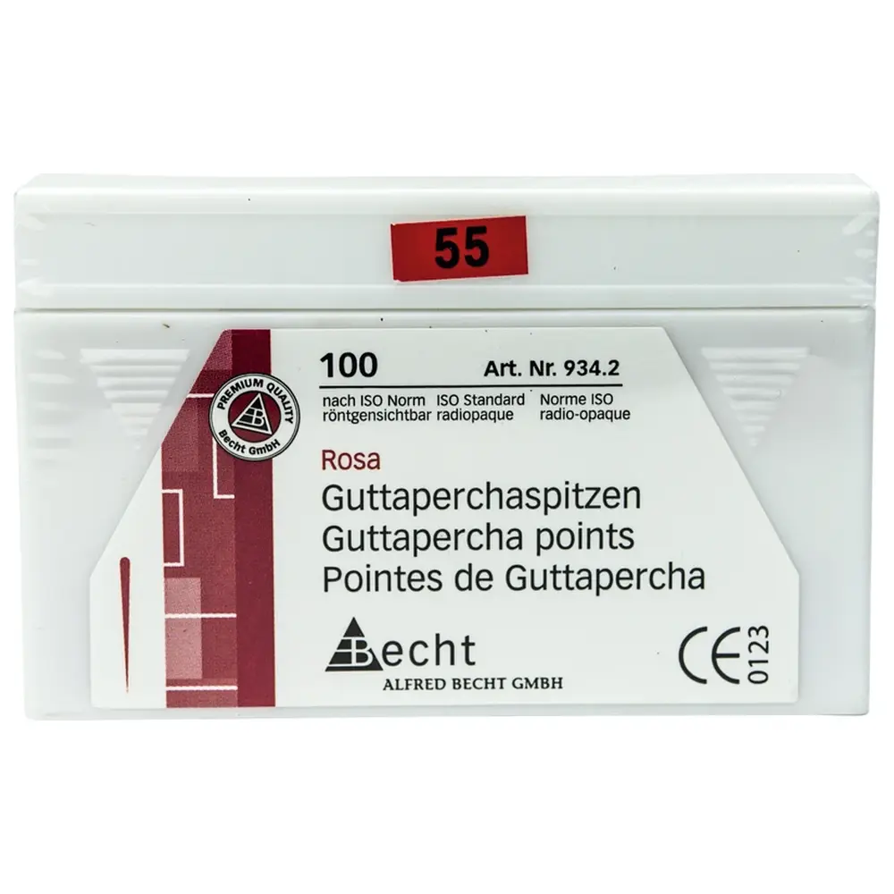 Becht Guttaperchaspitzen rosa - Packung 100 Stück ISO 055